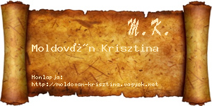 Moldován Krisztina névjegykártya