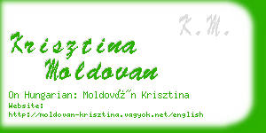 krisztina moldovan business card